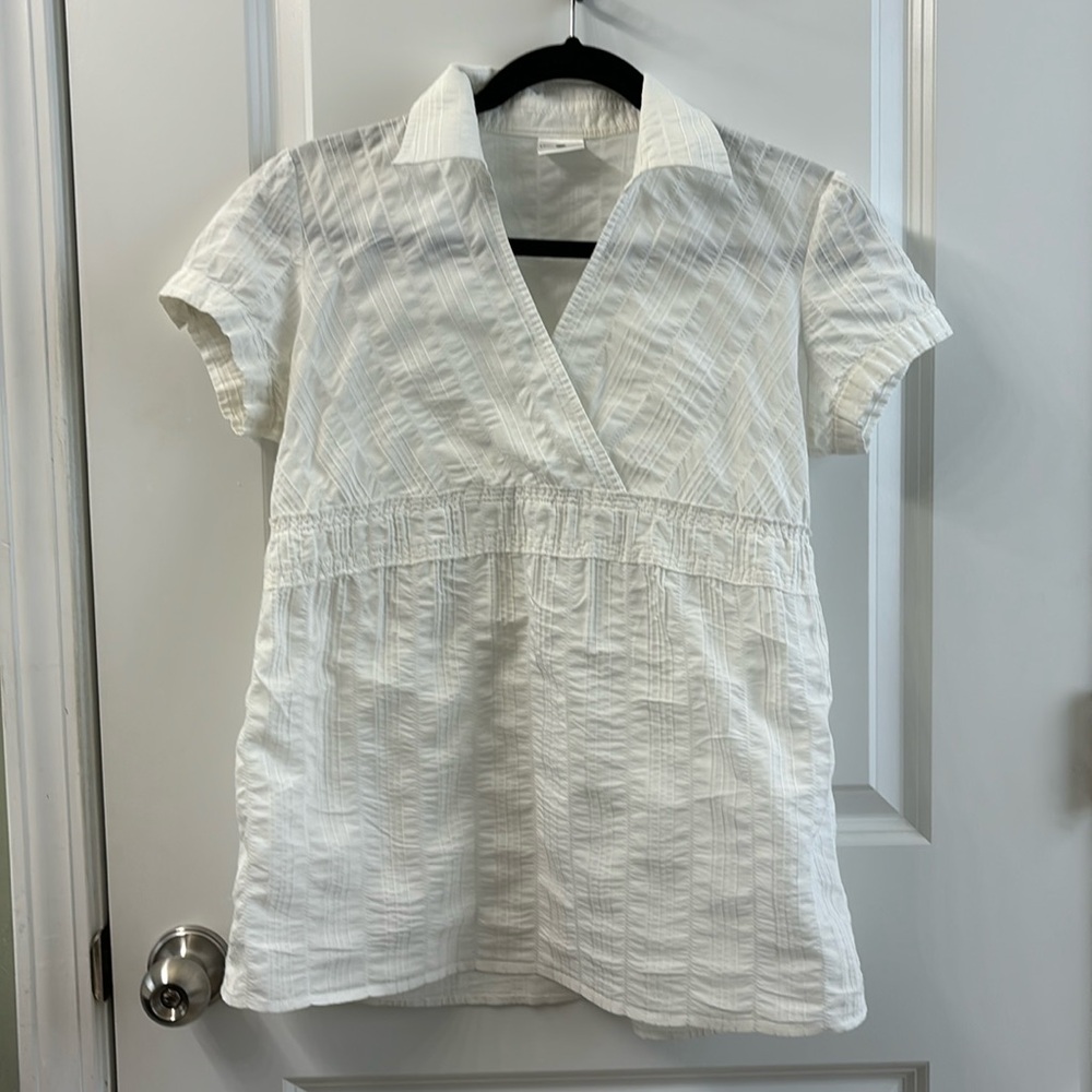 Motherhood Maternity faux wrap blouse